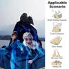 1 Stück Elsa & Anna Frozen Fever Blaue Decke Perfekt für Heimdekoration, Sofabezug, Außenbereich, Geschenke, Flanell-Überwurf, Schlafzimmer, Wohnzimmer, Reisen