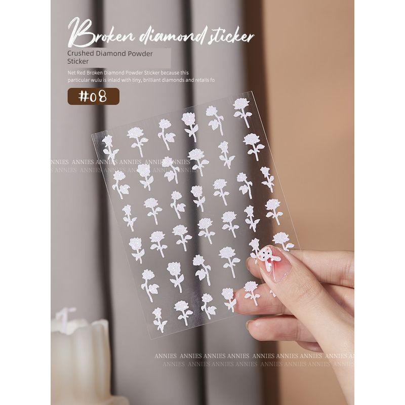 

Super Flash Diamond in the Debris Silver Pink Butterfly Ornament Nail Sticker Crushed Diamond Powder Sticker #08 (Dream Aurora)