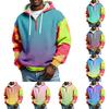 Men's Half-Zip Hooded Plaid Pullover Drawstring Print Casual Sports Sweatshirt