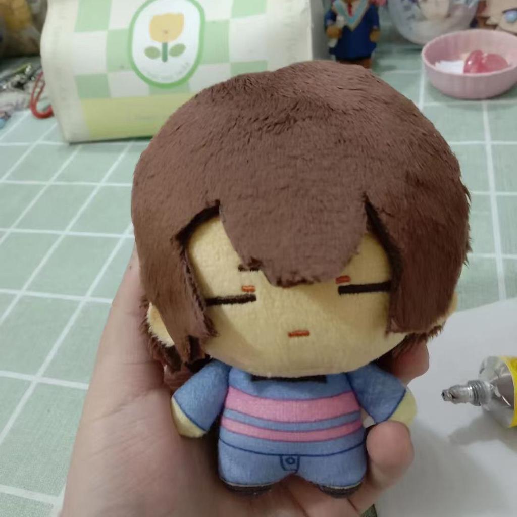 10Cm Video Game Undertale Frisk Stuffed Doll Filled Figure Playthings Frisk Soft Rucksack Hanging Keyring Plaything Birth Day Holiday Presents