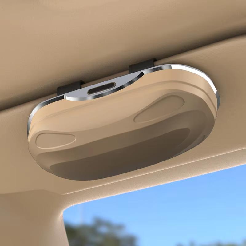 Car Glasses Box Press Switch Sun Visor Glasses Holder Internal Soft Fabric Scratch Resistant Shock-proof Eyeglasses Storage Case