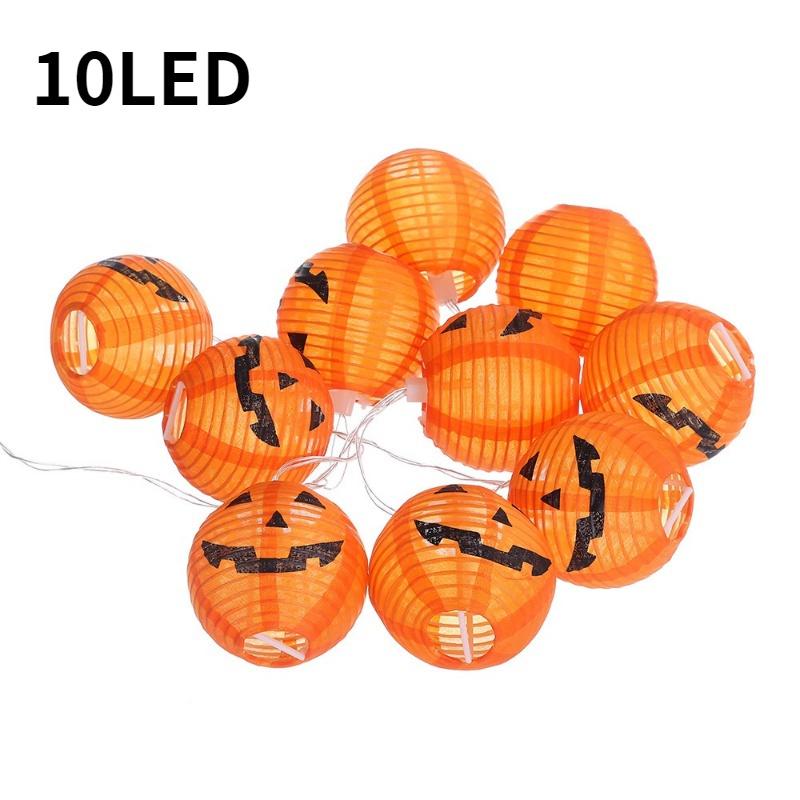 Luci a stringa di zucche di Halloween 3D Lanterne di Halloween per feste Casa Decorazione fai da te Luce bianca calda Luce a batteria