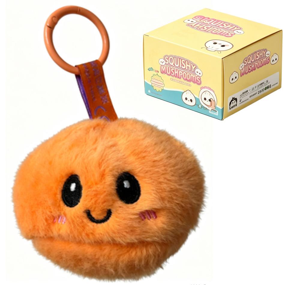 1-12Pcs Squishy Dumpling Plush Kawaii Keychain Facial Expression Plush Cartoon Stuffed Doll Kawaii Toy Room Decor Children Gifts