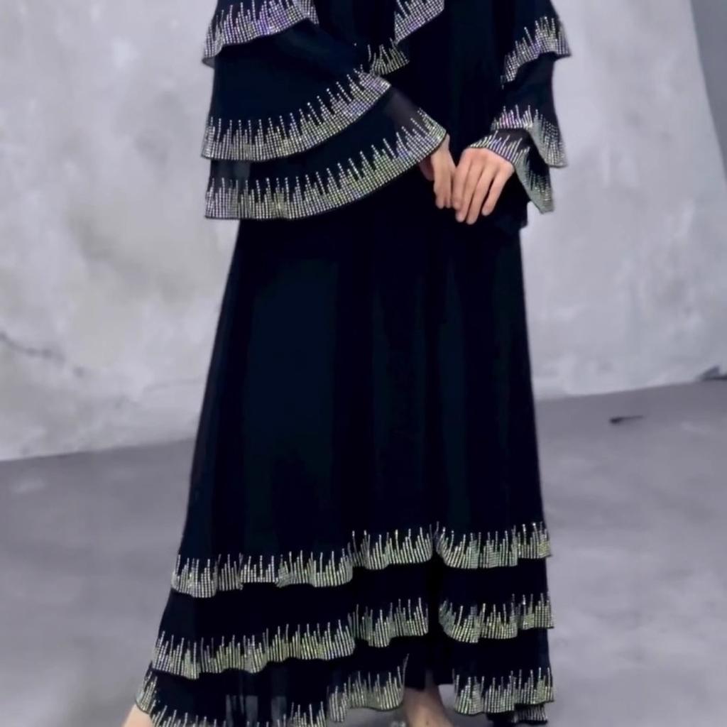 2025 autumn and winter new women's clothing hot diamond scarf robe dress