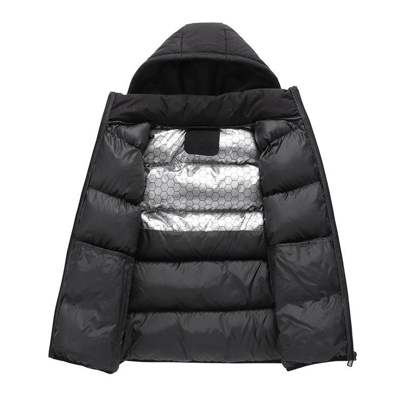 2025 new vest graphene thermal vest waterproof windproof hooded comfortable and simple men's European size