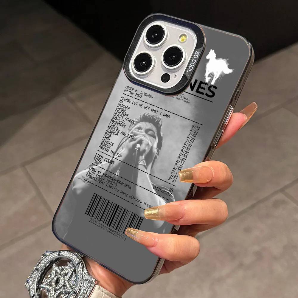 Rock Band D-Deftones Phone Case For iPhone 17,16,15,14,13,12,11 Plus,Pro Max,XS,Colorful Silver Phone case Funda Cover iPhone13PROMAX