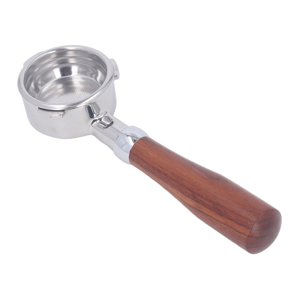 58 mm bottenlös portafilter Trähantag Rostfritt stål Korg Avtagbar 3-öron Kaffeporfiter för Barsetto