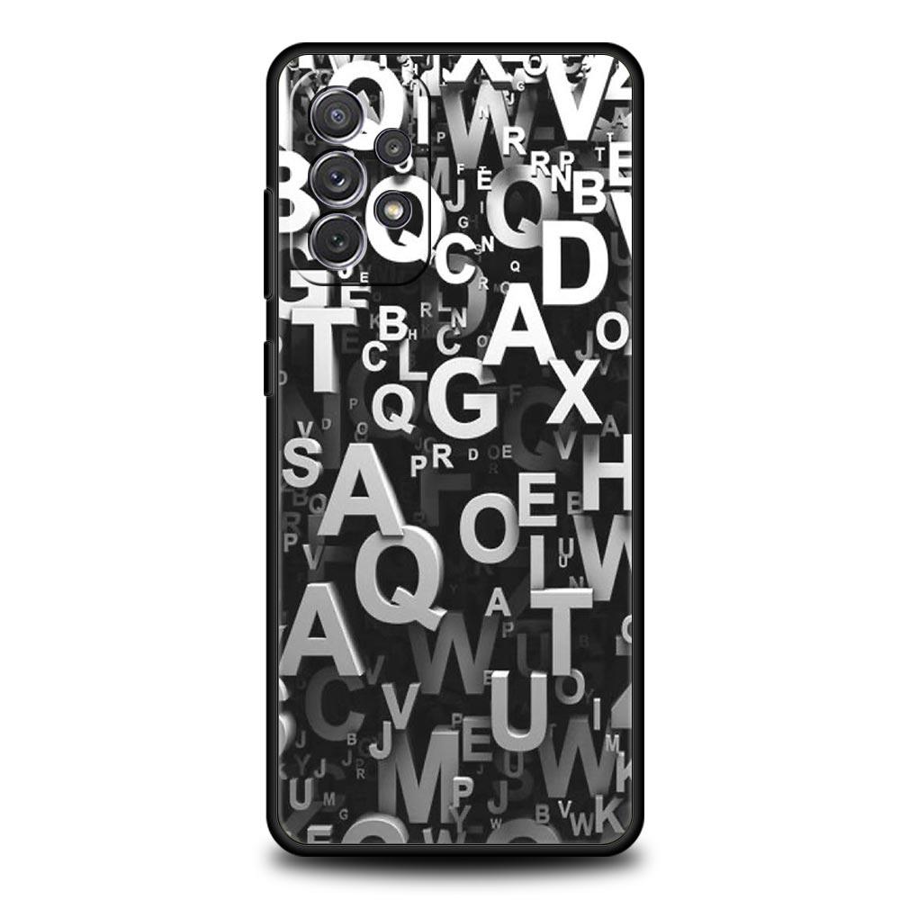 Number Pattern Phone Case for Samsung Galaxy A55 A35 A17 A07 A15 A13 A25 A51 A71 A72 A73 A32 A52 A52S A41 5G Soft TPU Shell Bags