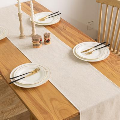 American Simple Pastoral Style Burlap Table Runner Pure Jute Dust-proof Tablecloth Wedding Decorative Table Cloth Banquet