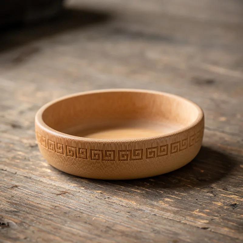 Sushi Snack Plate Bamboo and Wood Tableware Natural Wooden Plate Creative Snack Plate Tea Tray Dry Fruit Tray Fruit Bowl