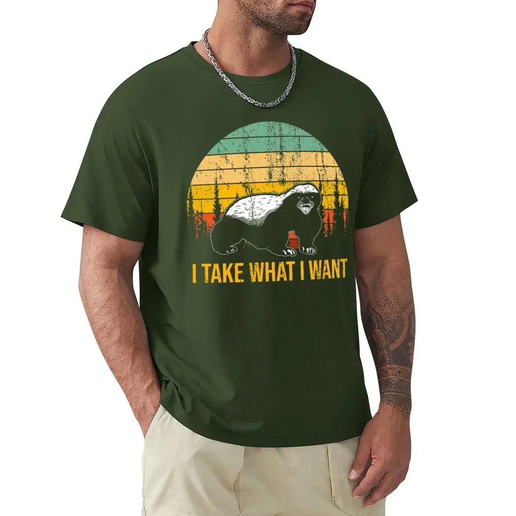 animal prinfor boys anime plus size tops clothing HONEYBADGER TEAM I DO WHAT I WANT HONEY BADGER DOES'NT CARE T-Shirt