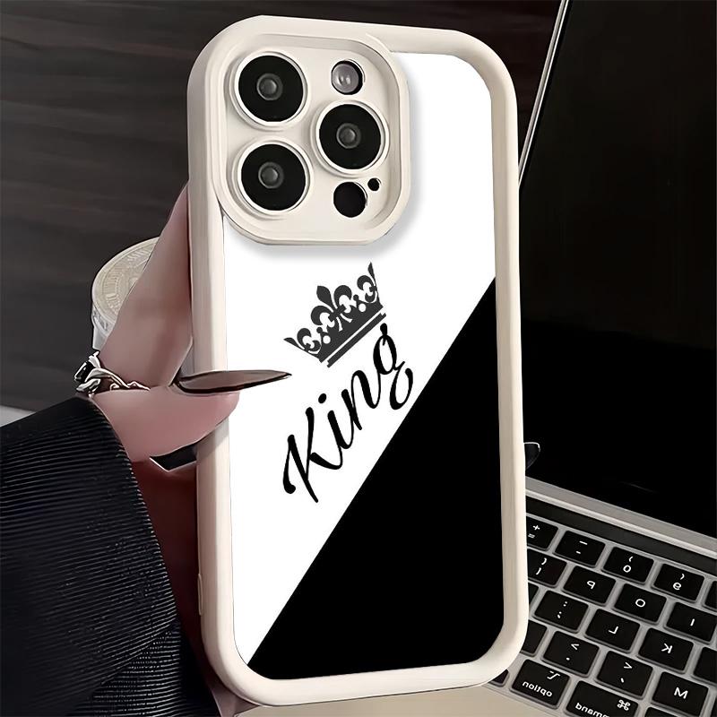 Phone Case for iPhone 17 Air 16E 15 16 Pro Max Queen King Couple Theme Cover 14 Plus 13 12 Mini Soft Shell Silicone Fundas