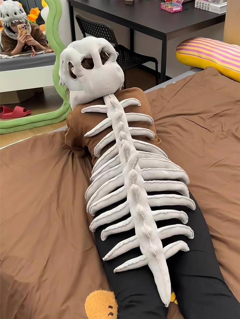 Mikina s kostrou dinosaura Plyšová hračka Cosplay klobouk Panenka Dárek