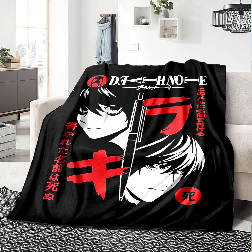 1pc Death Note Soft Flannel All Season Throw for Home, Office, Outdoor UseDurable Comfort Soft Warm Throw for Home