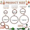 6 Pieces Embroidery Hoops Cross Stitch Hoop for Craft Projects Wedding