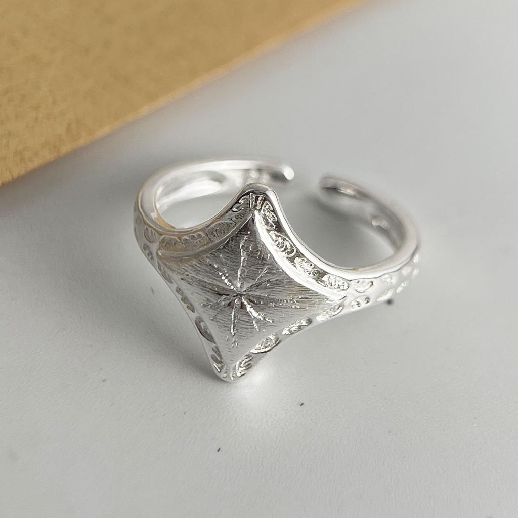 925 Sterling Silver Rings for Women Couple Minimalist Handmade Simple Gold Star Ring Fine Jewelry Gift Prevent Allergy