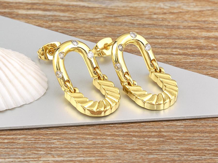 Nidin High Quality Rock Accessories Hoop Earrings Cool Hip Hop Style for Women Zircon Ear Jewelry Punk Korean Fashion Party Gift