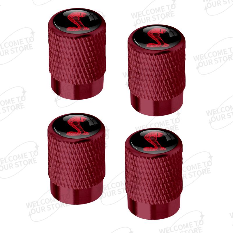 Aluminum For Ford Focus ST Line Mondeo Kuga GT350 GT500 Shelby Logo 4pcs Car Decor Wheel Tire Valve Caps Stem Cover Accessories