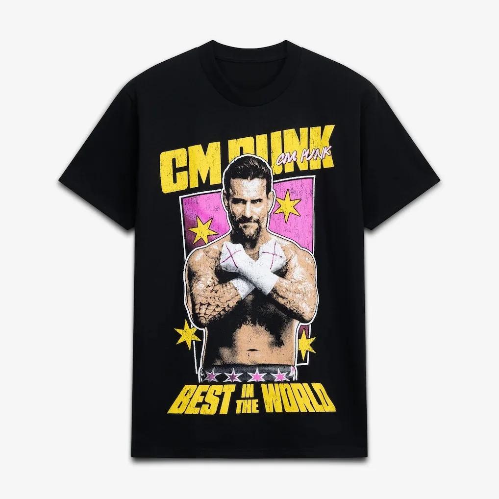 

2026 CM Punk Покер Графика Хлопковая Мужская Рубашка Борцовская Модная Рубашка Высокое Качество Y2k Самая Продаваемая Футболка с О-образным Вырезом Для Родителей и Детей... S разноцветный