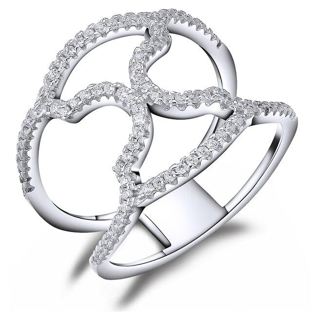 

Кольца из стерлингового серебра 925 пробы с перекрестными линиями, многослойные популярные европейские кольца с прозрачным цирконом для женщин и девочек, хит продаж, ювелирные изделия 6