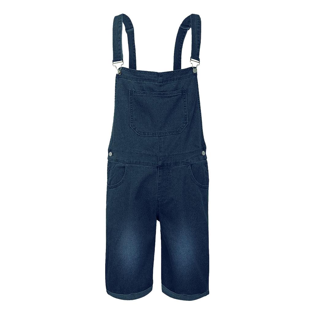 Mens Mutil Pocket Jeans Overall Jumpsuit Streetwear Overall Suspender Pants