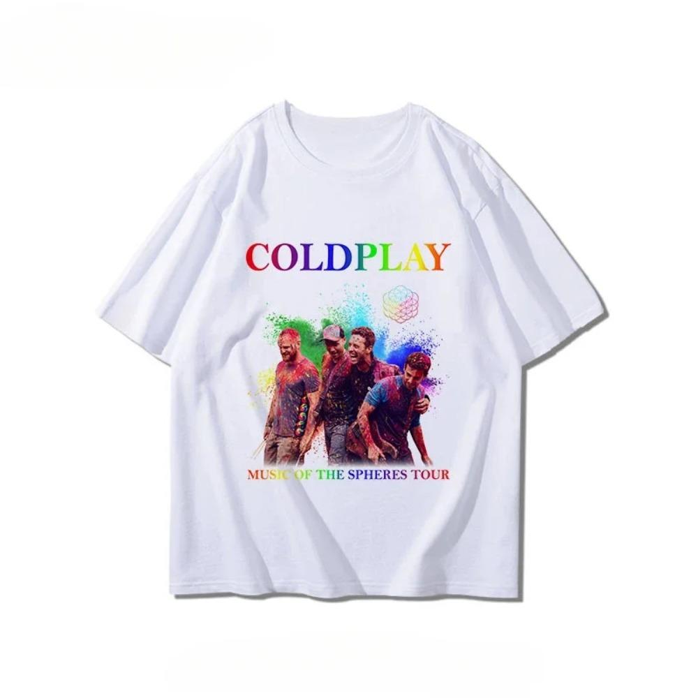 Coldplay Short Sleeve Boys & Girls Summer London Alternative Rock Boys & Girls Printed Casual Graphic  T-shirt