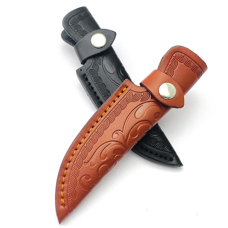 PU-Leder-Messerhülle, Küchenmesserscheide, tragbares Camp-Outdoor-Messerwerkzeug, Obstmesser, Kochscheide, Holster mit Druckknopfverschluss