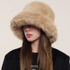 Fluffy Hat Artificial Fur Hat Imitation Fur Winter Cap Personality Beanie Hat  Cycling