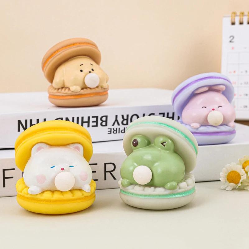 1/4Pc Creative Cute Animal Spit Bubble Burger Stress Relief Pinch Kid'S Toys Office Funny Vent Toys Desktop Decorative Ornaments