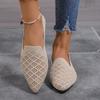 Fashion Women's Flat Shoes Autumn New Pointed Head Hollow Flying Mesh Surface Soft Sole Anti-slip Breathable Mesh Shoes