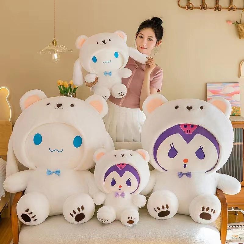 Super Soft Plush White Bear Toy With Transforming Feature For All Ages Ideal Gift For Girls, Boys, And Couples