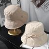 Simple Windproof Bow Fisherman's Hat Children's Summer Thin Foldable Hat Sun Hat Shows Small Face