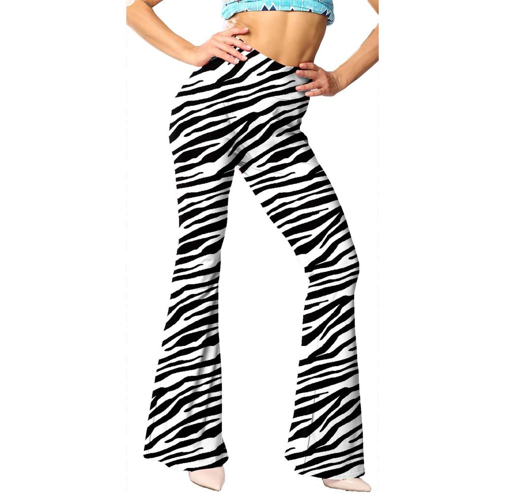 Fashion Floral Leggings High Waist Printed Flared Trousers For Women Highly Stretchable Fitness Tights Yoga Pants Dance Pants