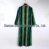 Men's Striped Muslim Long Robe Jumpsuit Tang Suit with Stand-up Collar