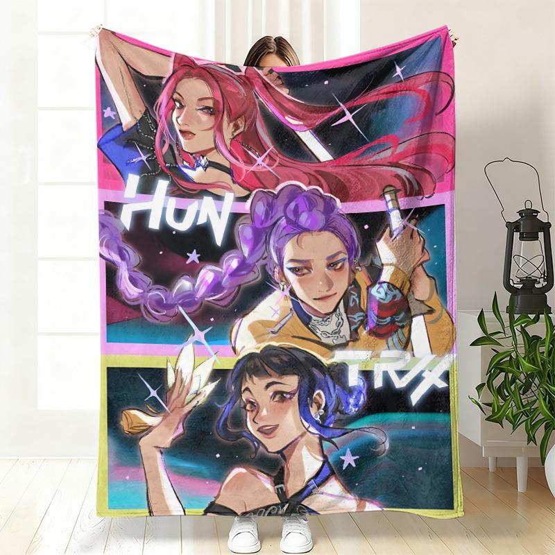 

Kpop Witch Hunters Blanket Blanket Witch Hunters Peripheral Nap Blanket Printed Flannel Office Sofa Blanket 70×100