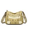 Women's Bag Printed Multi-Layer Shoulder Crossbody Bag Middle-Aged Mother's Bag