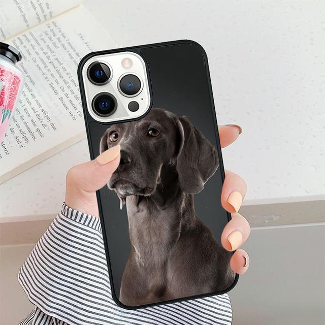 Weimaraner Dog puppy Phone Case For iPhone 17 Air 16 15 14 plus 11 12 13 Pro max Soft Bumper Shell Cover coque