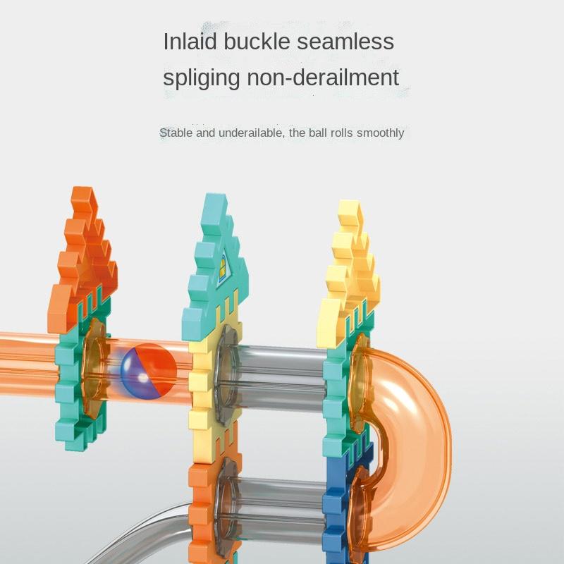 Iq Playground Plastic Slide Marble Run Building Blocks