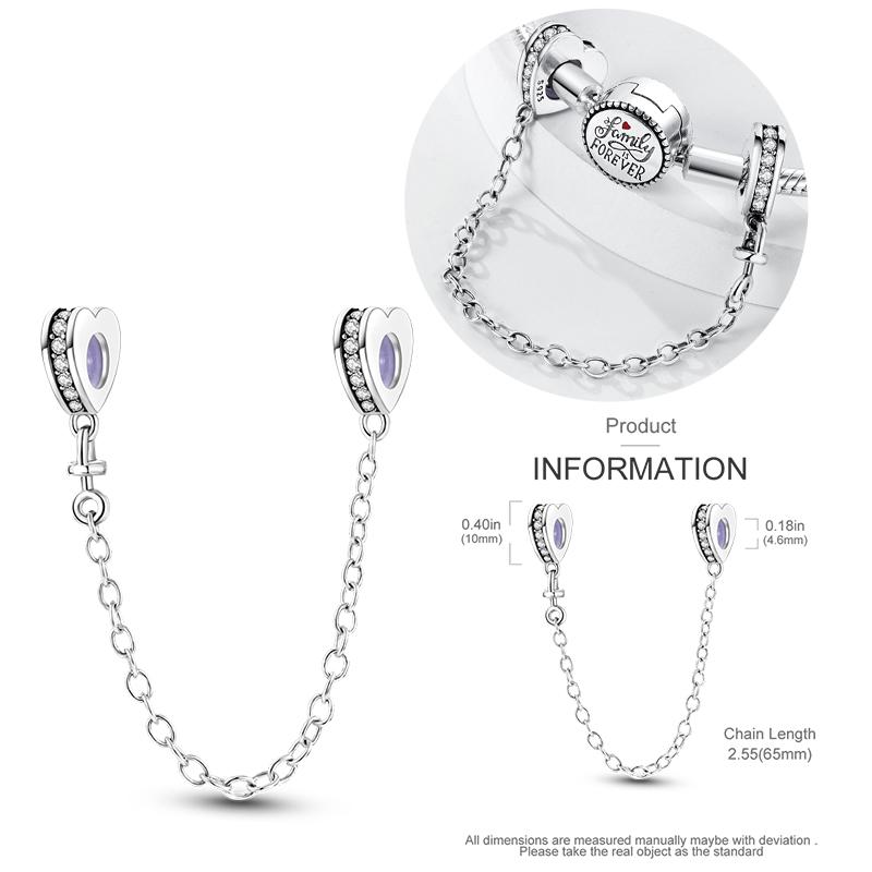 New Copper Star Moon Peach Heart Safety Chain Charm Beads Suitable For Pan Bracelets Diy Women'S Jewelry Gifts