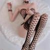 Erotic Women Sexy Underwear Leopard Print Lace Mesh Uniform Seductive Nightclub Sex Role Play Erotic UnderwearThree-Point