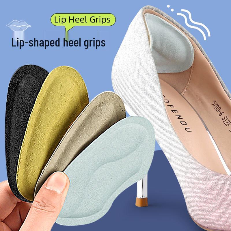 Soft Elastic Heel Stickers: Anti-Rub & Slip, Invisible for Sports Shoes, Half-Size Insole Adjusters