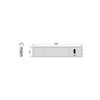 Emuca Luminaire LED Kaus Black Rechargeable Par Usb Avec Capteur Tactile, 240mm, Peint En Noir, Plastique Et Aluminium