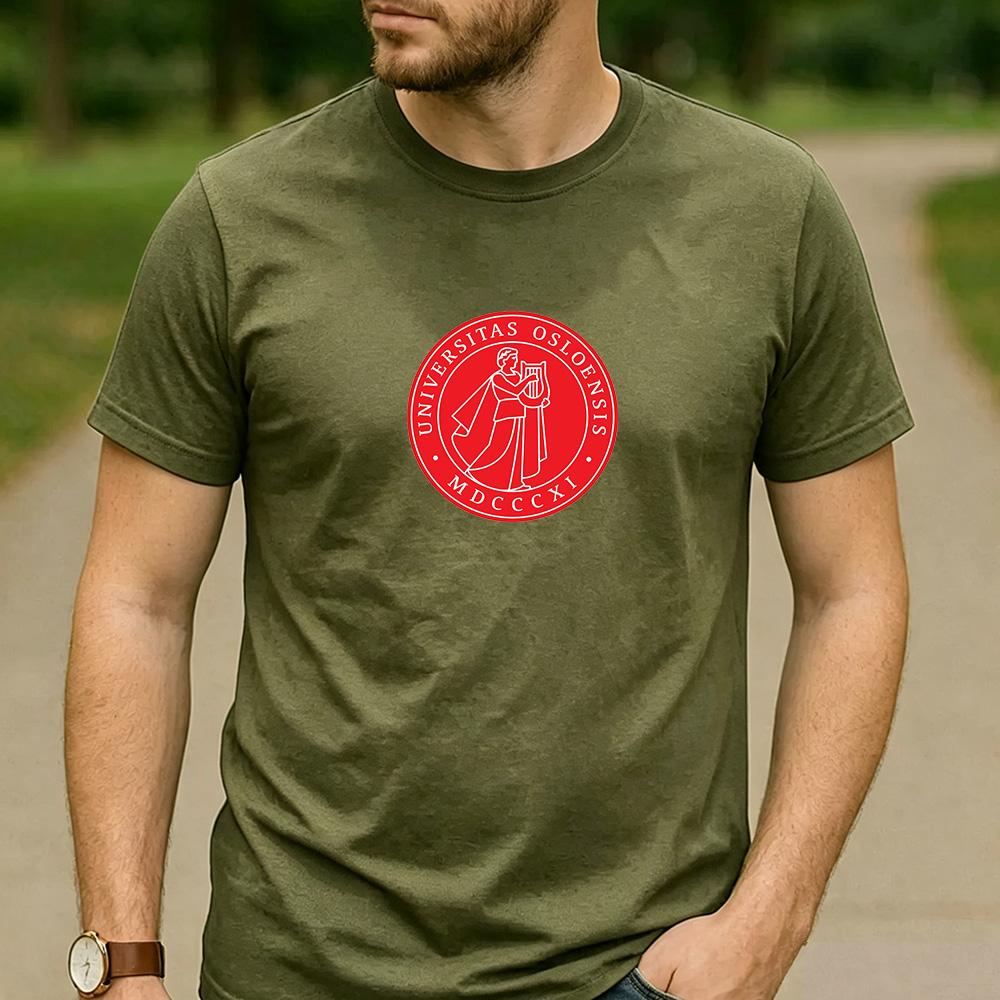 Vintage Retro University of Oslo Logo Cotton Graphic T Shirt Unisex Short Sleeve Alumni Graduate Holiday Birthday Gift Top