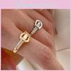 Stunning S925 Silver Adjustable Ring With Natural Shell Buckle For Womens Fashion