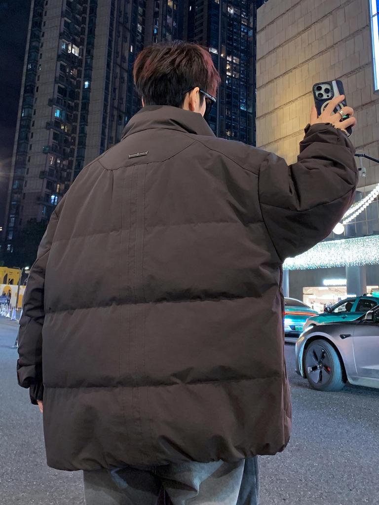 Men's Youth Down Jacket 2025: Thick, Warm, Dirt-Resistant Duck Down for Junior High & High School Students.