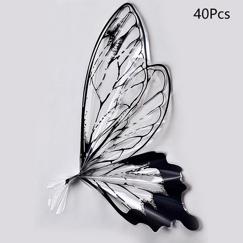 40 Stück Schmetterling Blumen Geschenkpapier Wasserdicht Rosenstrauß Verpackungspapier Für Hochzeit Geburtstagsfeier Dekoration Leichter Luxus