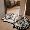 Non-slip Tiger Shape Rug Absorbent Irregular Bath Rug Tiger Floor Mat  Home Entrance Decor