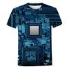 3D Print Circuit Board Graphic T Shirt For Men Summer Fashion T-shirt Electronic Chip Creative Tee Shirts Women Gym Clothes Tops