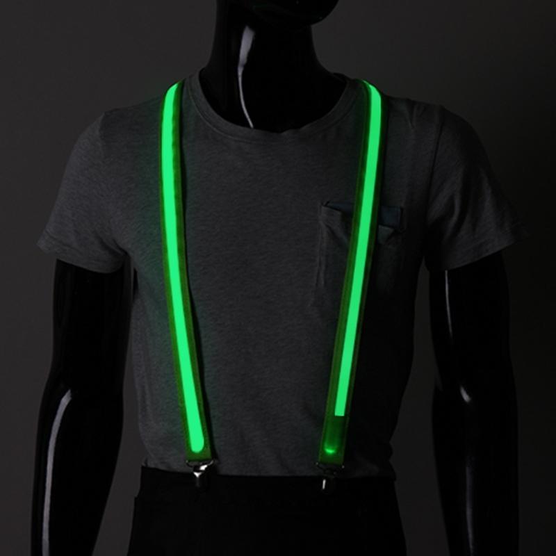 Light Up Suspender Brace for Men Back Harness Strap for Music Festival Party Night Club Costume Shoulder Bondage Strap