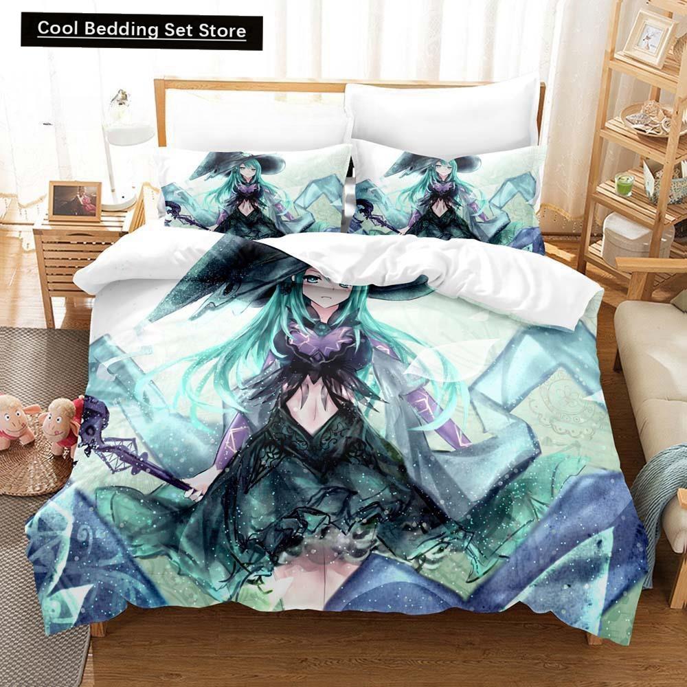 3D Anime Kawaii Girls Date A Live IV Bedding Set Single Twin Full Queen King Size Bed Set Adult Kid Bedroom Duvetcover Sets